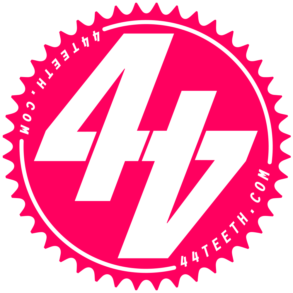 Pink 44Teeth logo sticker