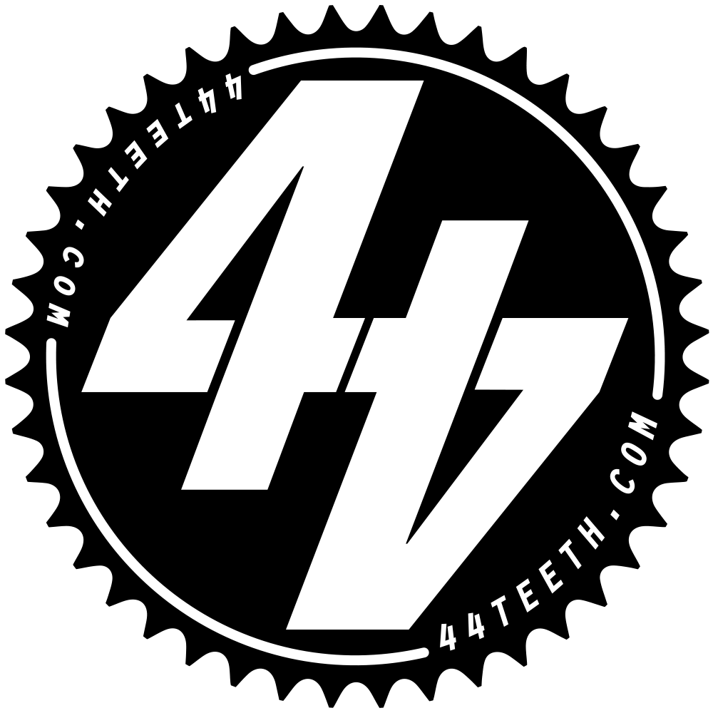 Black 44Teeth logo sticker