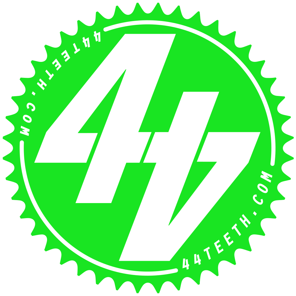 Green 44Teeth logo sticker
