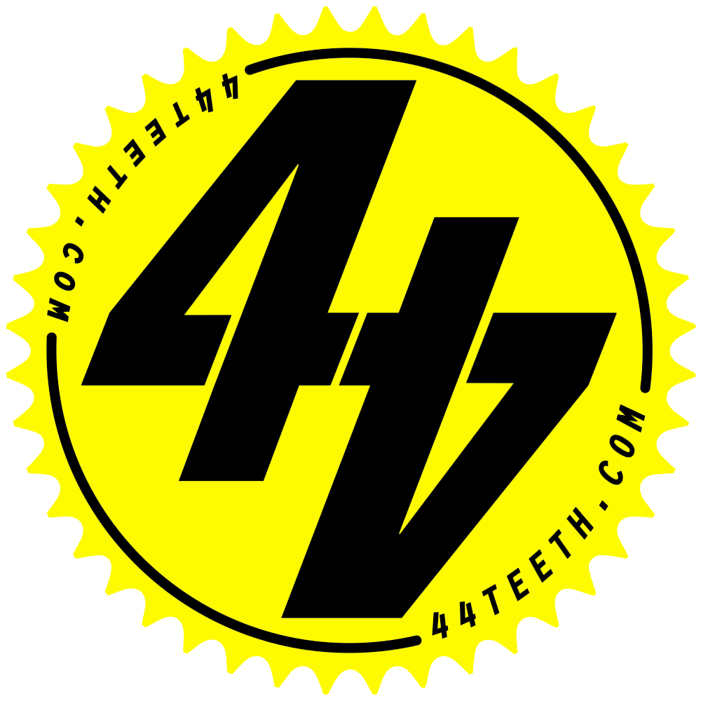 Yellow 44Teeth logo sticker